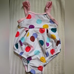 Cat & Jack Multicolor Polka Dot Swimsuit, sz 12 mo